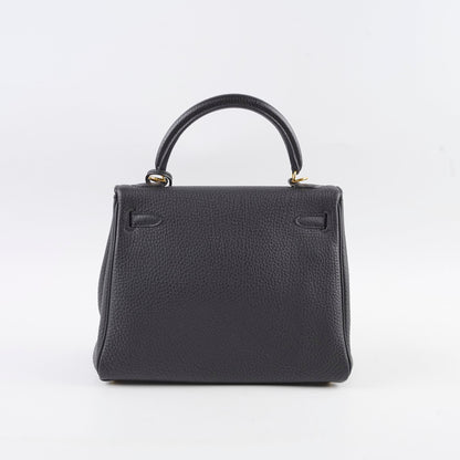 Hermes Kelly 25 Togo Noir - X Stamp