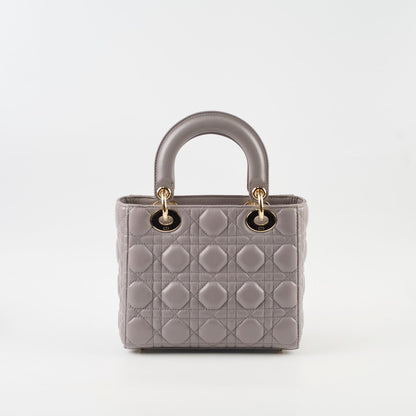 Dior Small Lady Dior ABC Grey Lambskin Light GHW