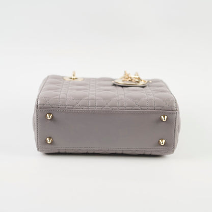 Dior Small Lady Dior ABC Grey Lambskin Light GHW