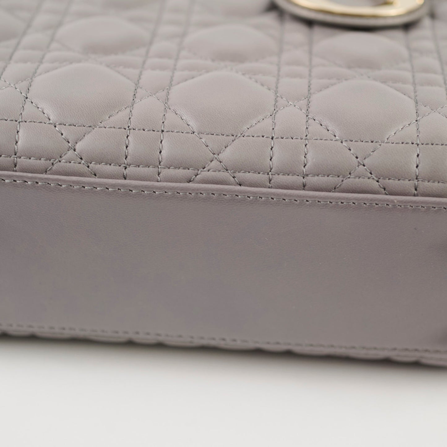 Dior Small Lady Dior ABC Grey Lambskin Light GHW