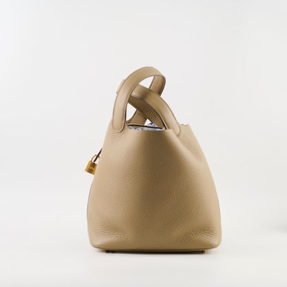Hermes Picotin 22 Beige Marfa GHW Clemence W Stamp (2024)
