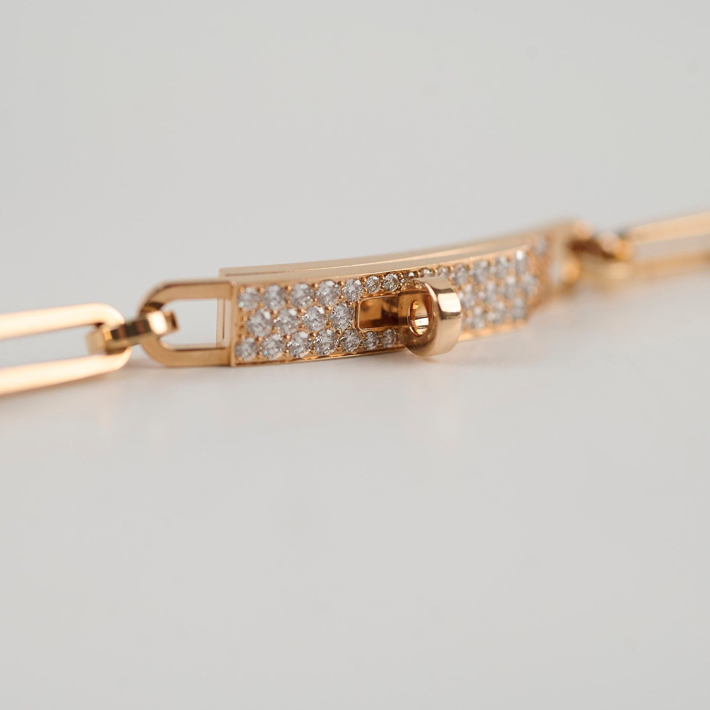 Hermes Kelly Chaine Rose Gold Diamond Choker Double/Bracelet 2025