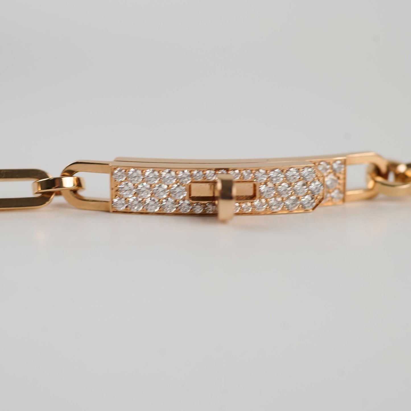 Hermes Kelly Chaine Rose Gold Diamond Choker Double/Bracelet 2025