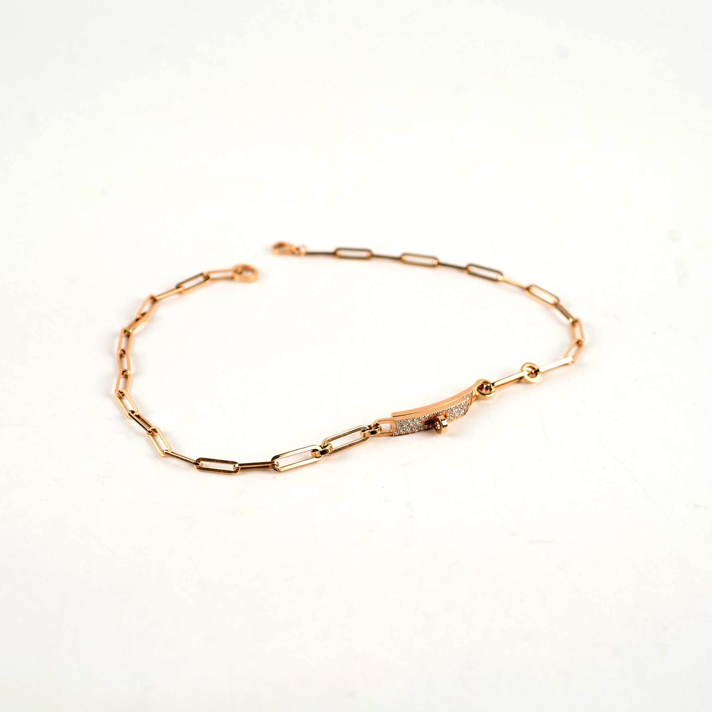 Hermes Kelly Chaine Rose Gold Diamond Choker Double/Bracelet 2025