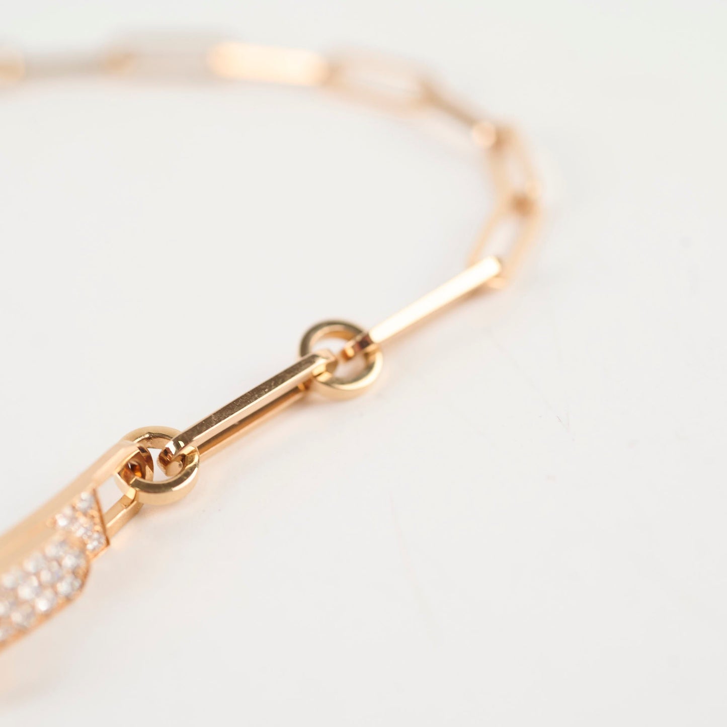 Hermes Kelly Chaine Rose Gold Diamond Choker Double/Bracelet 2025