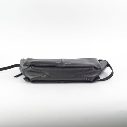 Luxury CELINE TriFold Clutch On Chain Black Leather