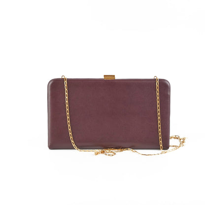 Luxury CELINE Burgundy Wallet On Chain