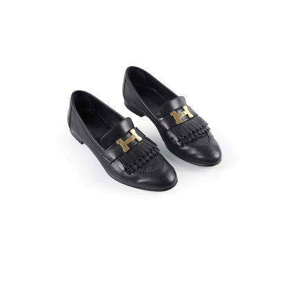 Hermes Royal Loafers Black Size 36