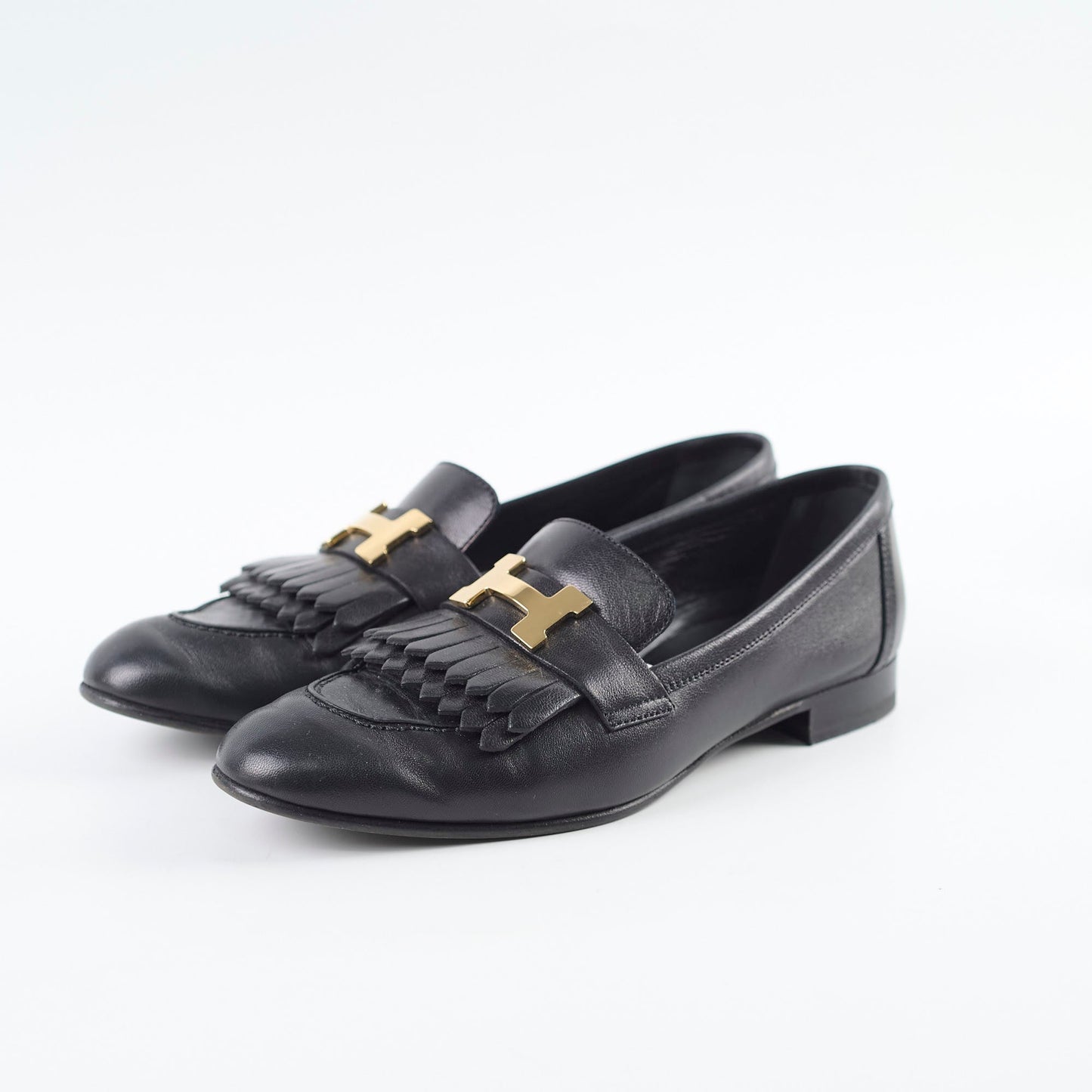 Hermes Royal Loafers Black Size 36