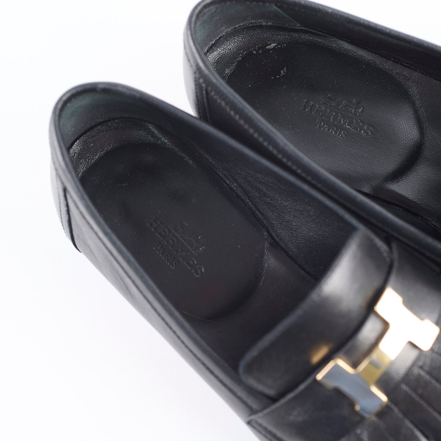 Hermes Royal Loafers Black Size 36