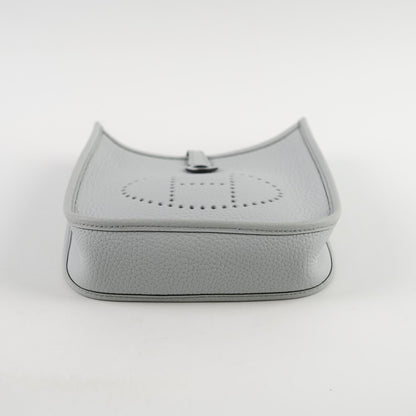 Hermes Mini Evelyn Bleu Pale Y Stamp