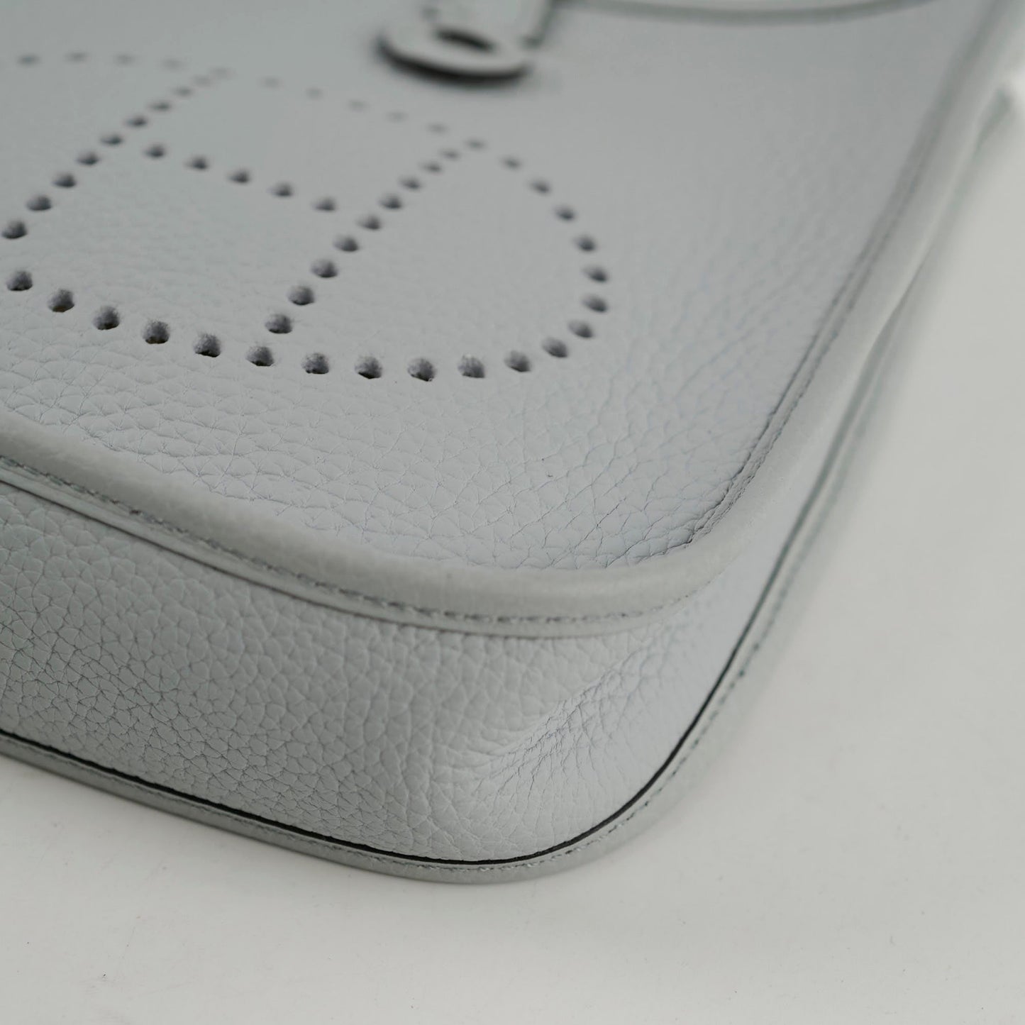 Hermes Mini Evelyn Bleu Pale Y Stamp