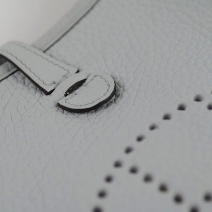 Hermes Mini Evelyn Bleu Pale Y Stamp