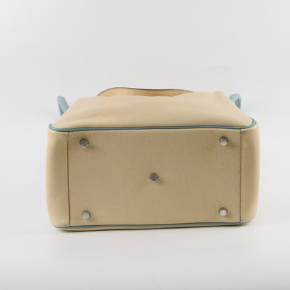 Hermes Lindy 30 Clemence PHW Parchemin/Ciel  M Square Stamp