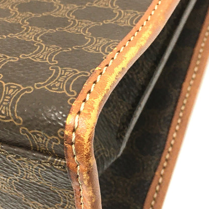 CELINE Shoulder Bag PVC / Leather Brown Macadam One handle Women