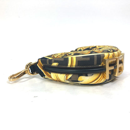 FENDI Handbag 7AS089 Nylon / leather yellow Nano Fendigraphy Fendace FENDACE Women