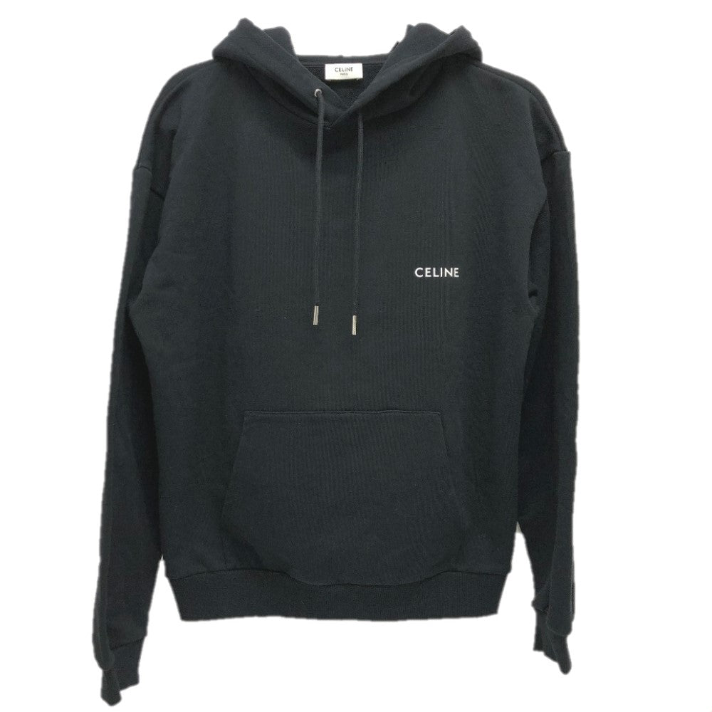 CELINE Hoodie 2Y958670Q cotton black logo mens S