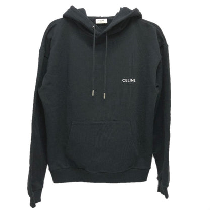 CELINE Hoodie 2Y958670Q cotton black logo mens S