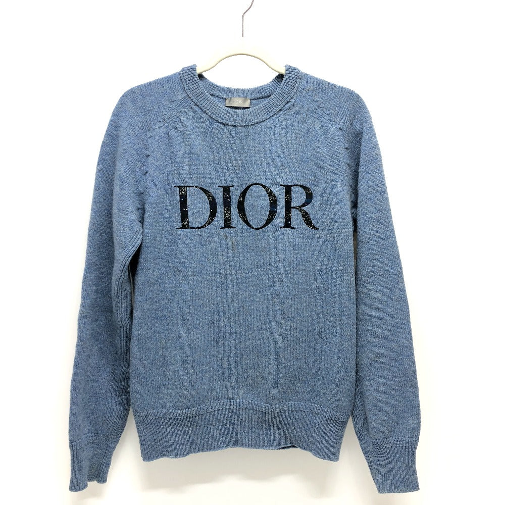 Dior sweater 143M657AT296 wool blue logo Peter Doig mens M