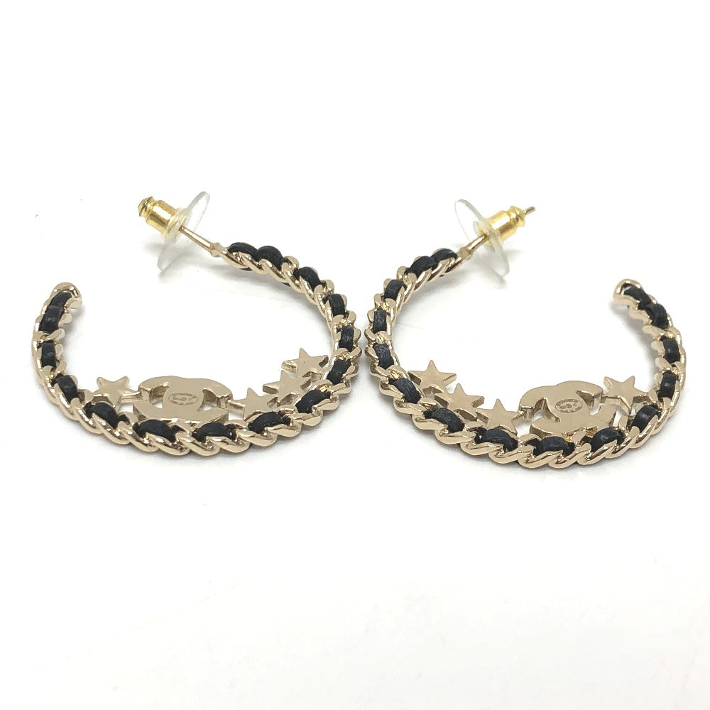 CHANEL Pierce B23C metal gold Star COCO Mark hoop Women