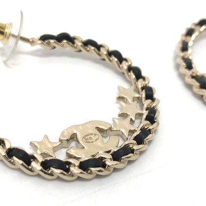 CHANEL Pierce B23C metal gold Star COCO Mark hoop Women