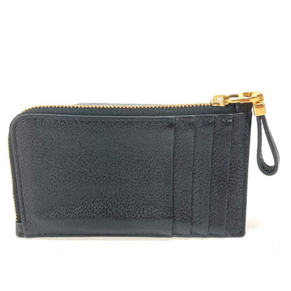 Dior Coin case S5131UWHC_M900 leather black Caro Canage Dior Caro Cosmos zip card holder Women