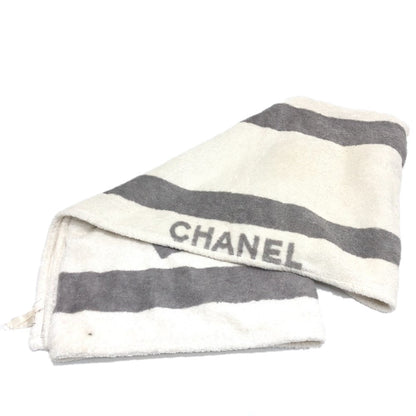 CHANEL towel cotton white Sports line CC COCO Mark logo Women