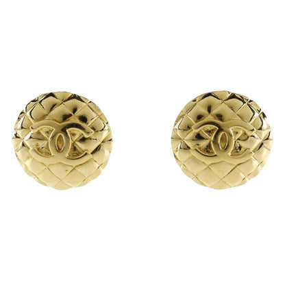 CHANEL Earring Plated Gold gold vintage COCO Mark Matrasse
