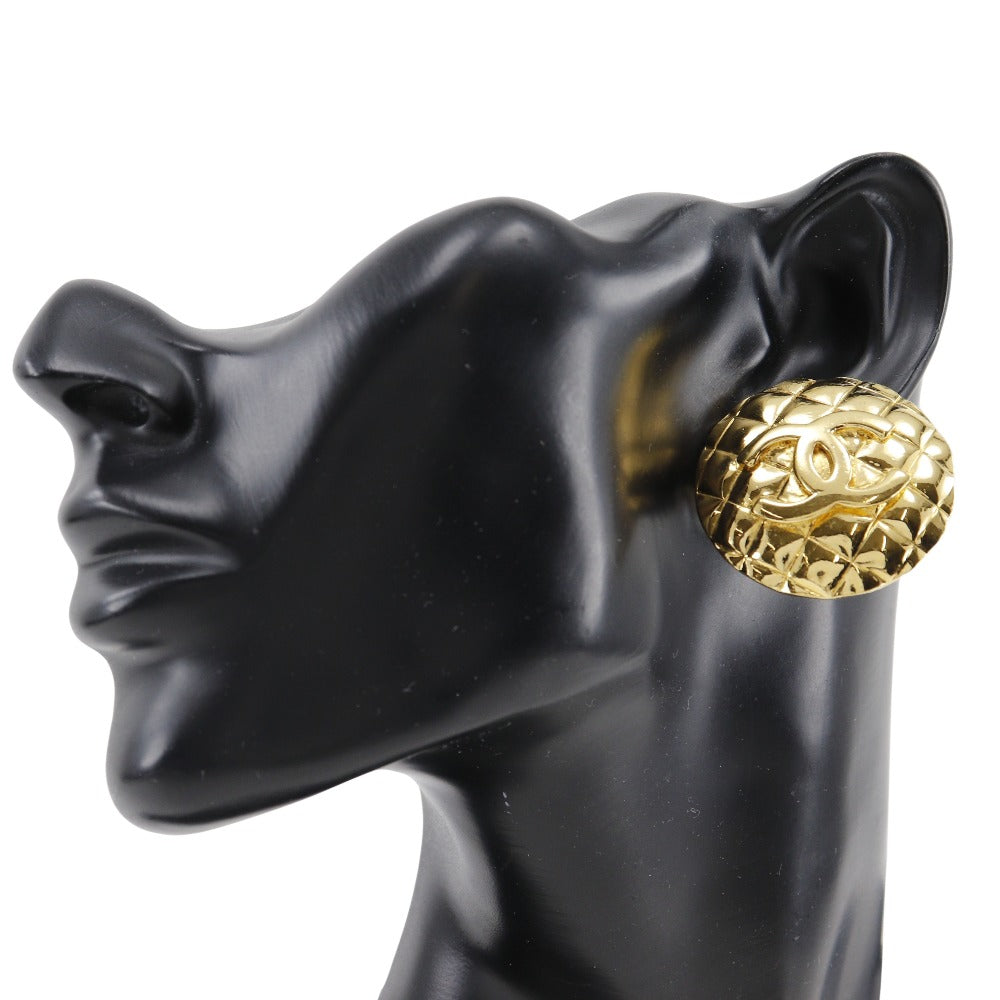 CHANEL Earring Plated Gold gold vintage COCO Mark Matrasse
