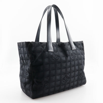 CHANEL Tote Bag A15991 Nylon canvas black New travel line Tote MM Women
