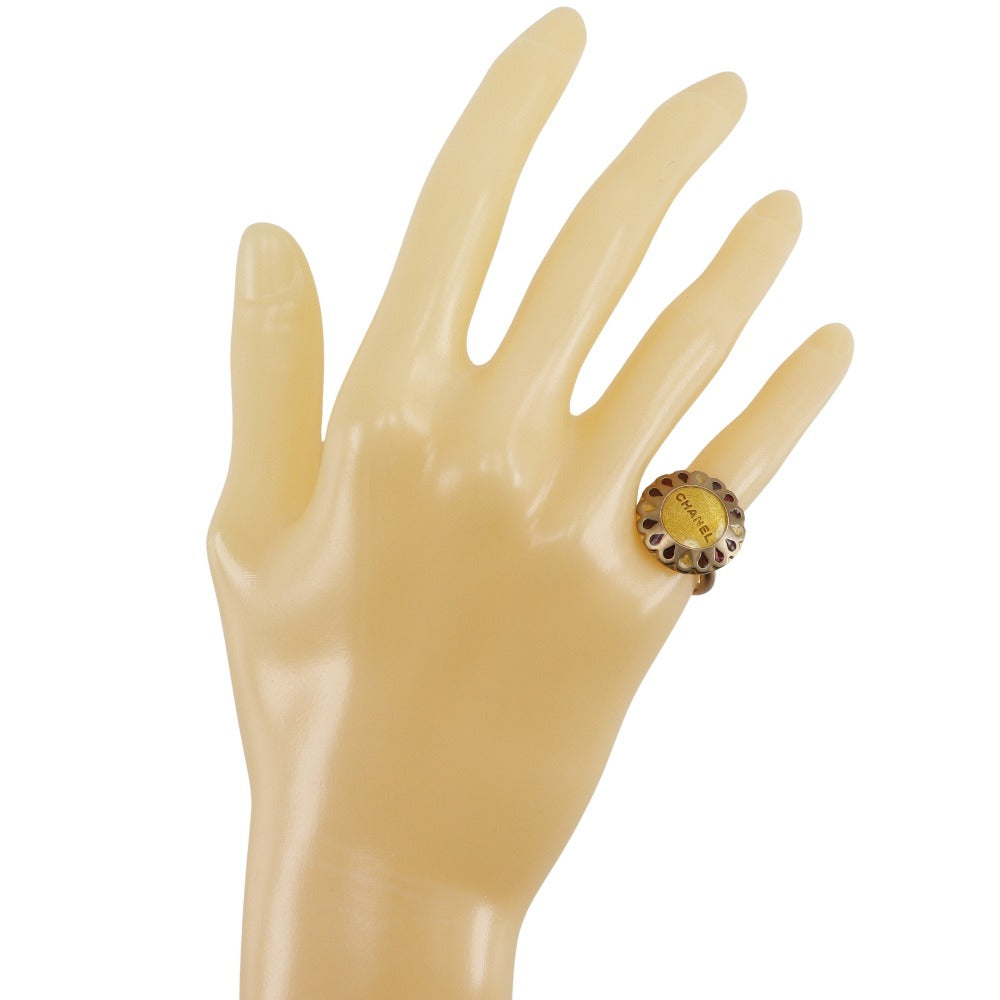 CHANEL Ring Plated Gold gold Free size Flower motif Women