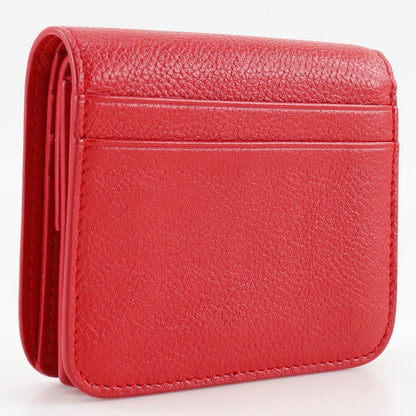 BALENCIAGA Bifold Wallet 601474 leather Red BB logo Women