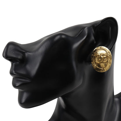 CHANEL Earring Plated Gold gold vintage COCO Mark Women