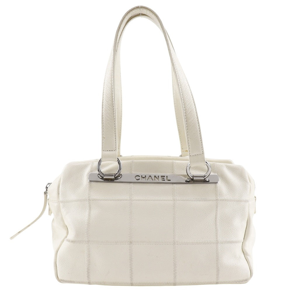 CHANEL Tote Bag Caviar skin off white Mini Boston Chocolate bar