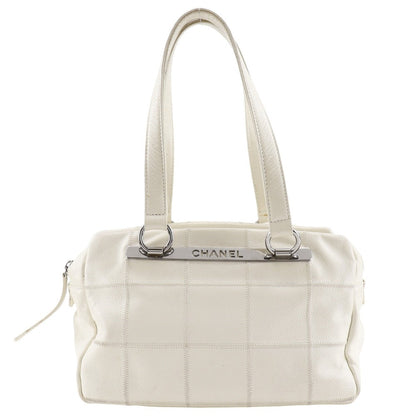 CHANEL Tote Bag Caviar skin off white Mini Boston Chocolate bar