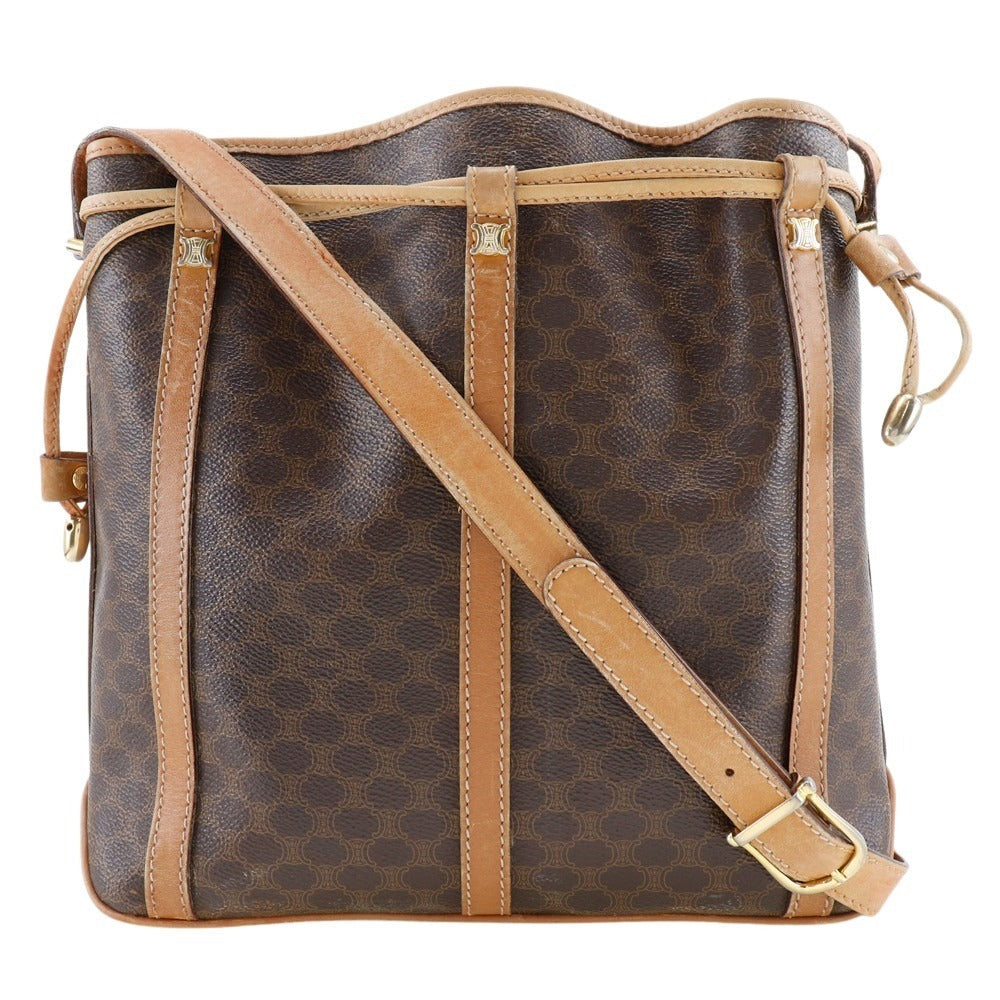 CELINE Shoulder Bag PVC Brown Old Celine Macadam purse Women