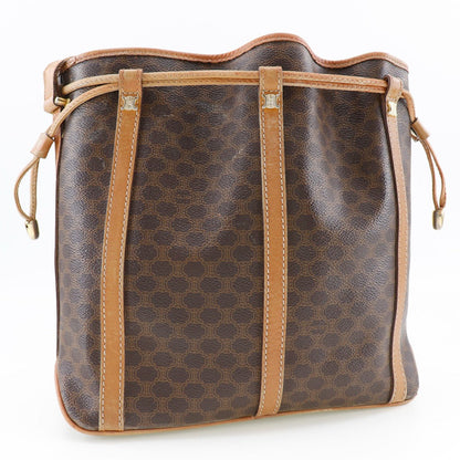 CELINE Shoulder Bag PVC Brown Old Celine Macadam purse Women