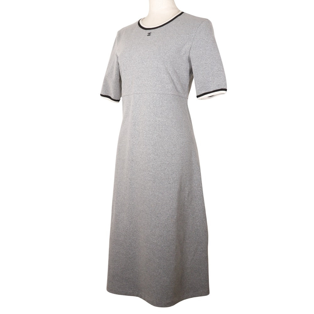 CHANEL one piece P11147V06479 Nylon, Polyurethane, Polyamide gray COCO Mark Women 38