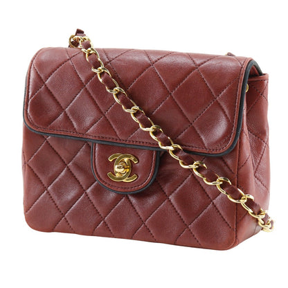 CHANEL Shoulder Bag A35200 lambskin Red ChainShoulder Mini matrasse