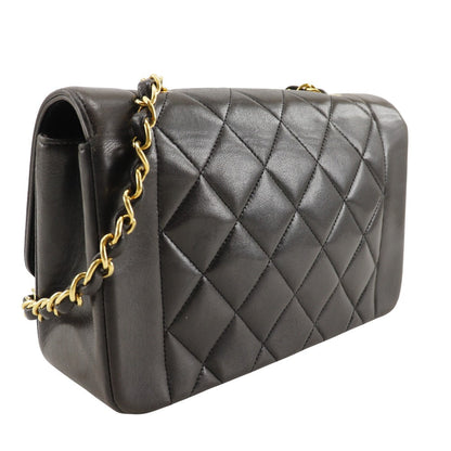 CHANEL Shoulder Bag A01164 lambskin black ChainShoulder diana flap 22