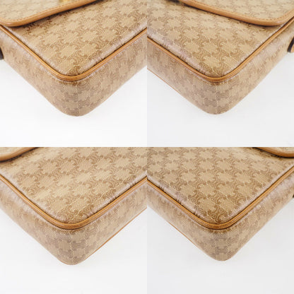 CELINE Shoulder Bag PVC beige Macadam Pattern Old Celine Women