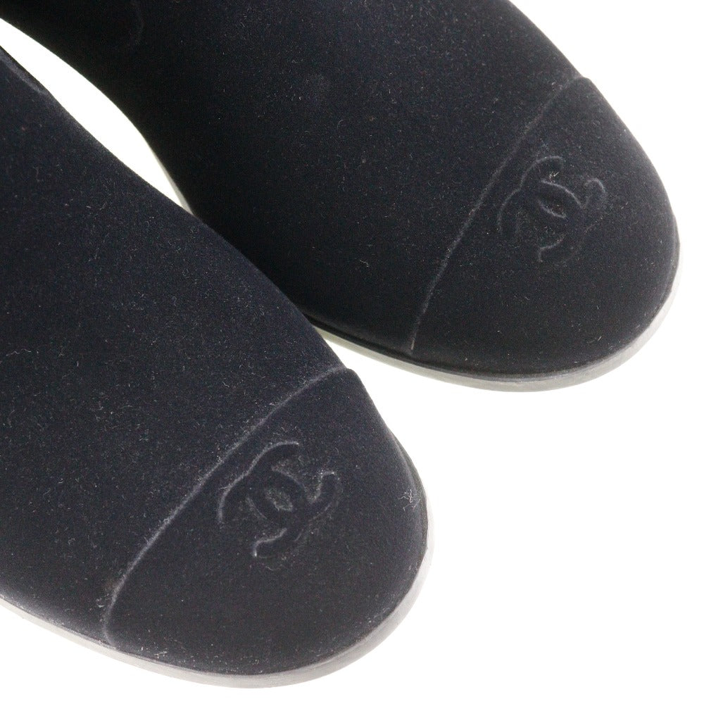 CHANEL boots G26648X31173 Suede black Camelia Women 37