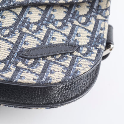 Dior Mens Saddle Body Bag Oblique Navy
