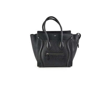 Luxury CELINE Micro Luggage Black