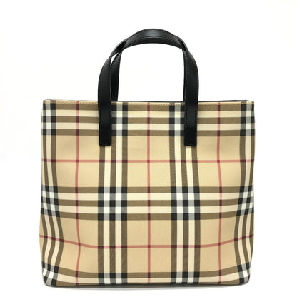 BURBERRY Handbag PVC / Leather beige check Women