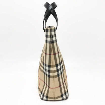 BURBERRY Handbag PVC / Leather beige check Women