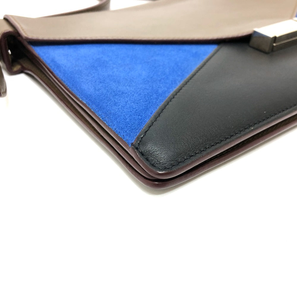 CELINE Shoulder Bag leather Brown Women