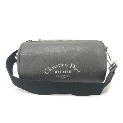 Dior Shoulder Bag leather gray Atelier Roller Bag, Cylindrical Women