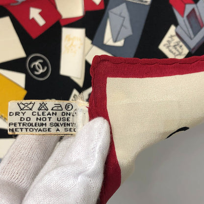 CHANEL scarf silk multicolor Multi-design COCO Mark No.5 Women