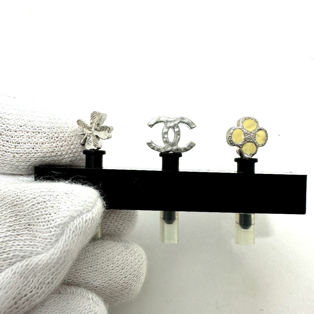CHANEL Mobile phones and smartphone accessories metal multicolor Earphone jack, set of 3 Camellia COCO Mark Clover